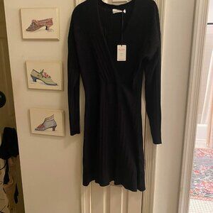 Lucky Brand Cable Knit Surplice Knit Dress